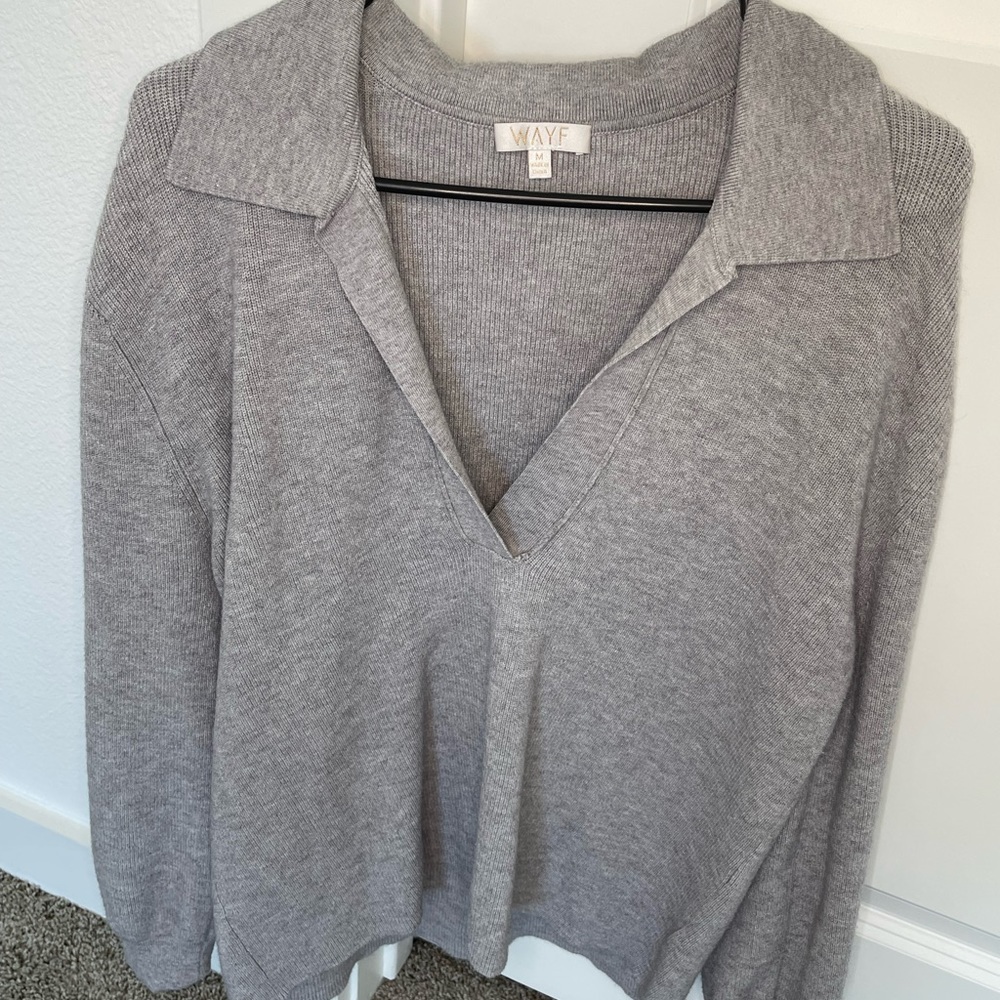 WAYF grey sweater